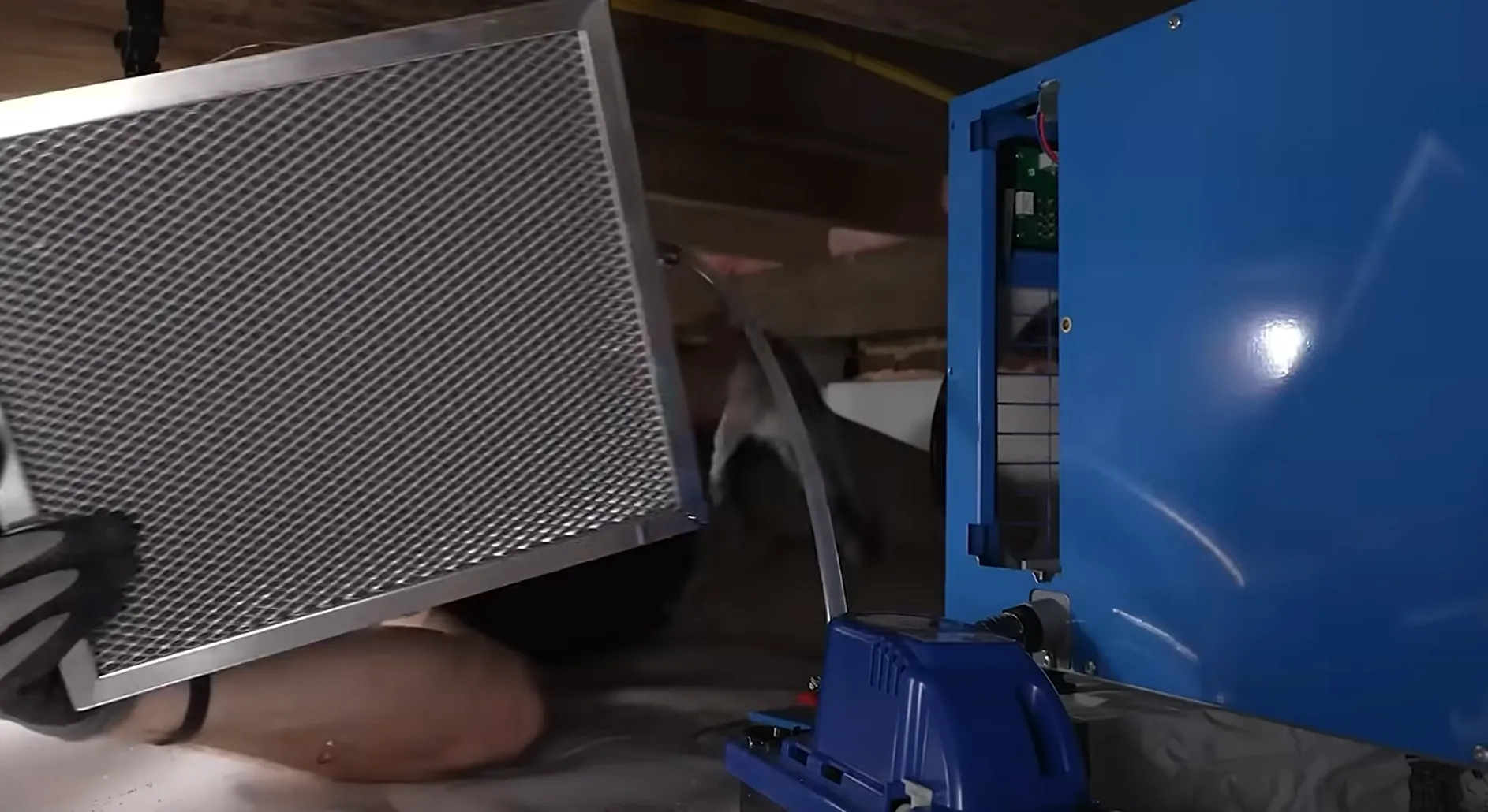 Saturated subfloor insulation removal and biohazard cleanup